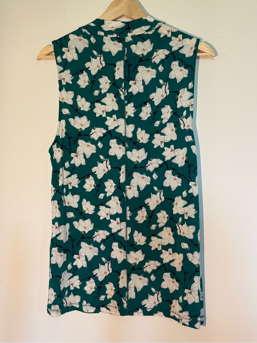 rag & bone Sabeen Floral Mock Neck Sleeveless Top Green Size Large - Picture 7 of 9